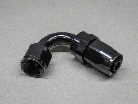 AN12 120 degree hose end black