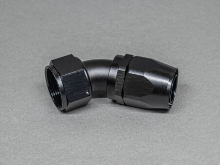 AN20 45 degree hose end black