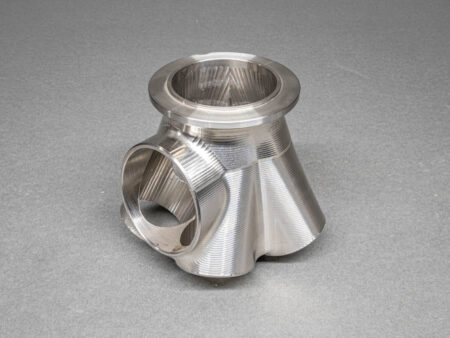 Billet merge collector 5-cyl v-band stainless