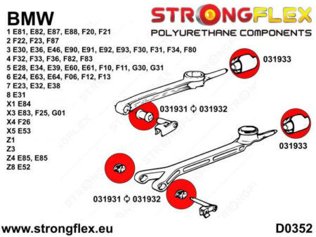 Strongflex shifter linkage bush oval BMW